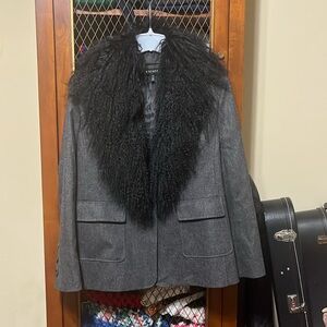 ESCADA Wool jacket with Mongolian fur